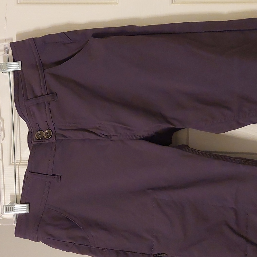 Prana Halle Coal/Dark Gray Hiking Pant, Boot Cut, sz 8, Adjustable Waist
